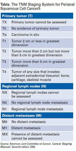 The TNM Staging System for Perianal The TNM Staging System for Perianal